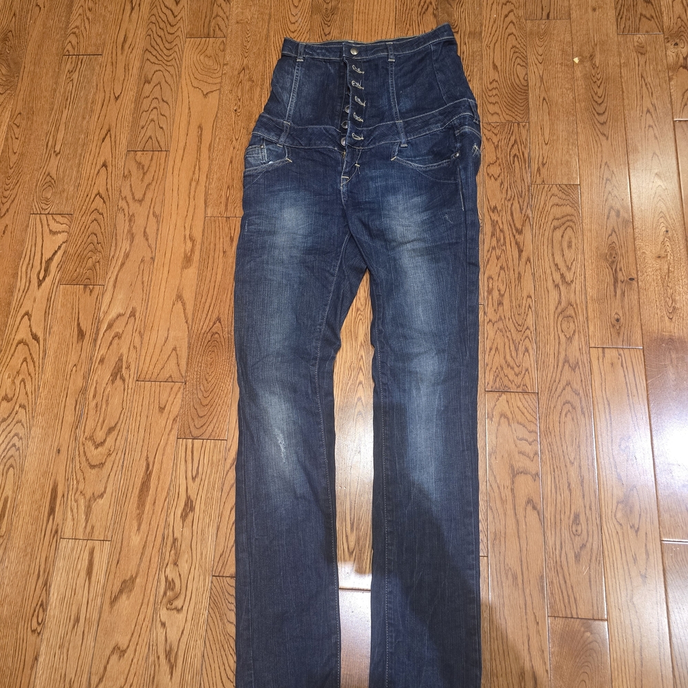 Zara High Rise Indigo Jeans